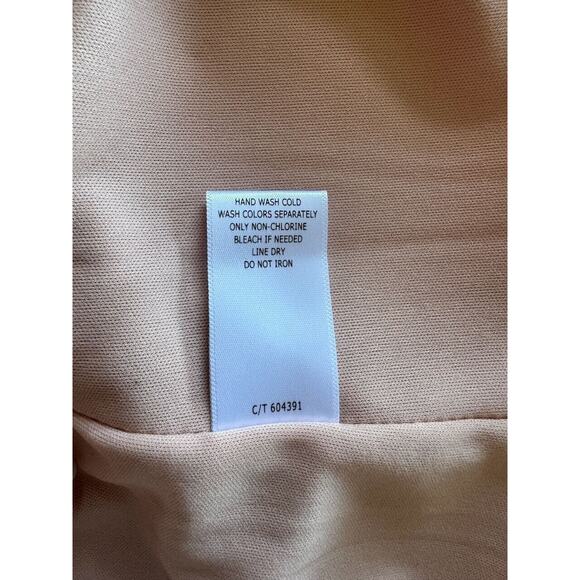 NWT Taylor Neiman Marcus Women's Blush Pink Sparkle Sz 10 Dress Flutter Sleeve - Picture 7 of 12